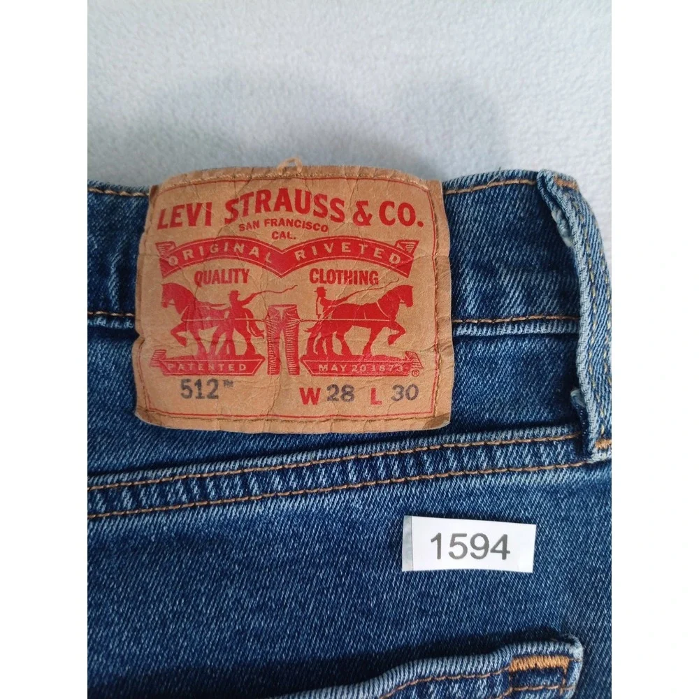 Levis 512 Slim Taper Jeans Mens 28x30 Medium Wash Stretch Denim Pants